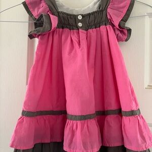 Well Dressed Wolf Pink Tiered Sundress with Flutter Sleeves